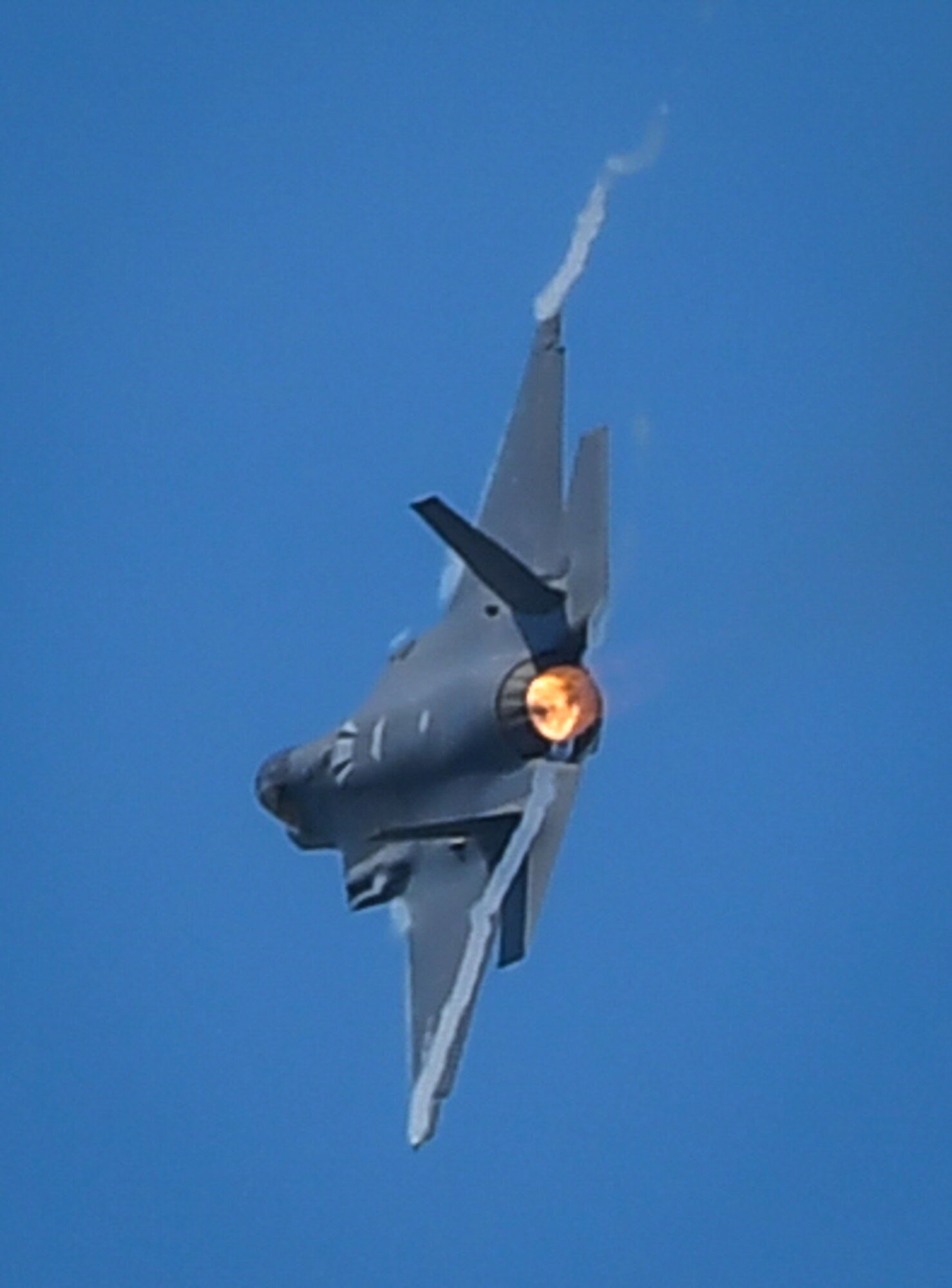 An F-35A Lightning II from Hill Air Force Base, Utah, performs a flight demonstration for an audience at the Paris Air Show June 19, 2017 at Le Bourget, France. Held every year, the Paris Air Show represents a unique opportunity for the United States to showcase its leadership in aerospace technologies. Direct participation in the air show supports U.S. government security policy and strategic defense objectives. (U.S. Air Force photo/ Tech. Sgt. Ryan Crane)