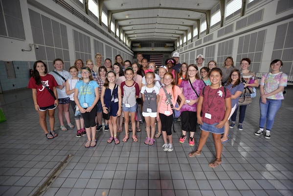 A group of Science, Technology, Engineering and Math summer camp students from Dickson, Tenn., toured the Cheatham Lock and Dam June 15, 2017.   