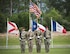 Soldiers of the 7th Special Forces Group (Airborne) present the colors during a change of command ceremony June 15 at Eglin Air Force Base, Fla. During the ceremony U.S. Army Col. Michael Ball relinquished command of the 7th SFG(A) to Col. Patrick Colloton. Colloton previously served as the 7th SFG(A) 1st Battalion commander. (U.S. Air Force photo/Ilka Cole) 