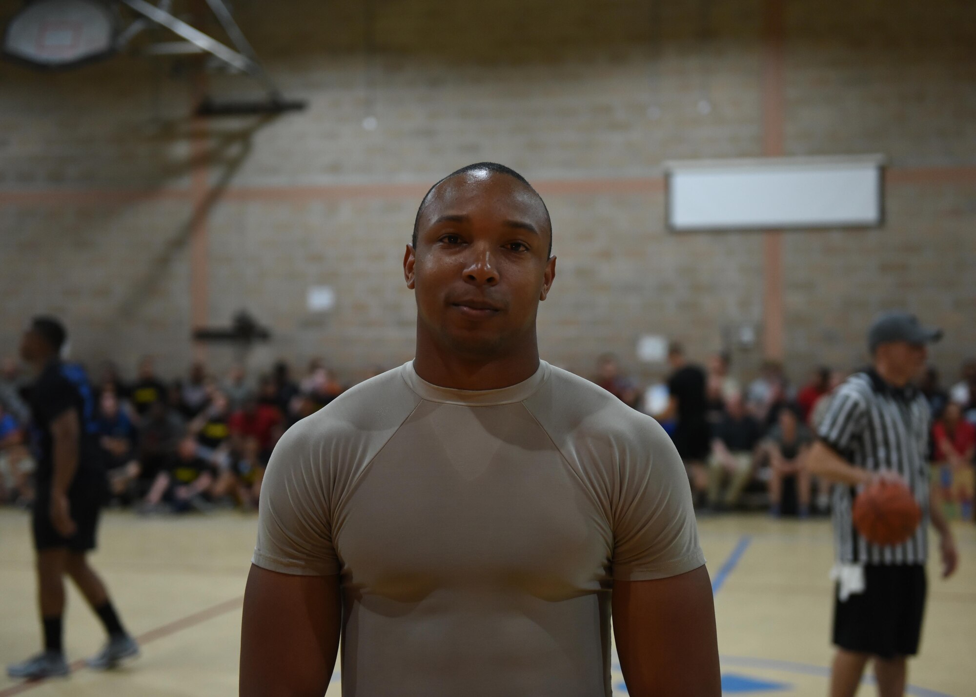 This week's Rock Solid Warrior is Staff Sgt. Andrew Williams, the Intramural Sports Director with the 386th Expeditionary Force Support Squadron, deployed from Homestead Air Reserve Base, Fla. The Rock Solid Warrior program is a way to recognize and spotlight the Airmen of the 386th Air Expeditionary Wing for their positive impact and commitment to the mission. (U.S. Air Force photo/Tech. Sgt. Jonathan Hehnly)