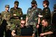 Polish Air Force Warrant Officer Marcin Galek, a weatherman, front left, operates a computer used for collecting weather data at McCully Barracks, Germany, June 15, 2017. Troops from Germany, Poland, and Hungary joined 7th Weather Squadron Airmen for Exercise Cadre Focus 17-1. This is the second year NATO allies participated in the exercise. (U.S. Air Force photo by Airman 1st Class Joshua Magbanua)