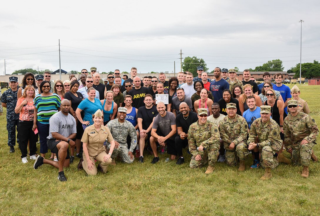 Defense Supply Center Columbus associates and military members celebrate the Army's 242nd birthday on June 14.