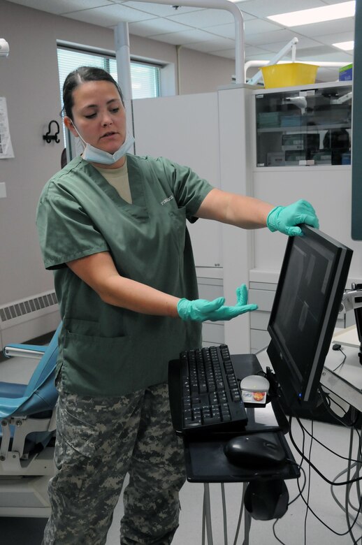 Sgt. Ashley Hennke, a dental specialist assigned to Army Reserve Medical Command’s 7240th Medical Support Unit out of Kirksville, Missouri, is one of approximately 25 U.S. Army Reserve Soldiers who are working in partnership with Pine Ridge Indian Health Service to provide medical care to the local tribal population. The Indian Health Service provides preventive, curative, and community health care for approximately 2.2 million American Indians and Alaska Natives in hospitals, clinics, and other settings throughout the United States.