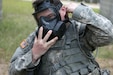 Sgt. Curtis Presley, a bandsman representing the 99 Reserve Support Command, checks his gas mask during the combat skills testing event at the 2017 U.S. Army Reserve Best Warrior Competition at Fort Bragg, N.C. June 14, 2017. This year’s Best Warrior Competition will determine the top noncommissioned officer and junior enlisted Soldier who will represent the U.S. Army Reserve in the Department of the Army Best Warrior Competition later this year at Fort A.P. Hill, Va. (U.S. Army Reserve photo by Sgt. Jennifer Shick) (Released)
