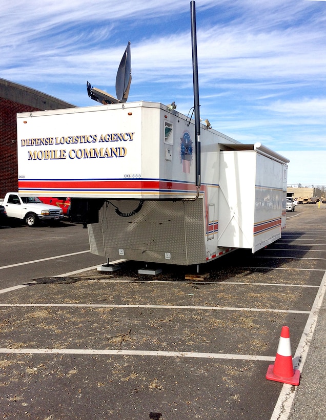 DLA Information Operations Mobile Command Vehicle on location at DLA Distribution Albany, Georgia.