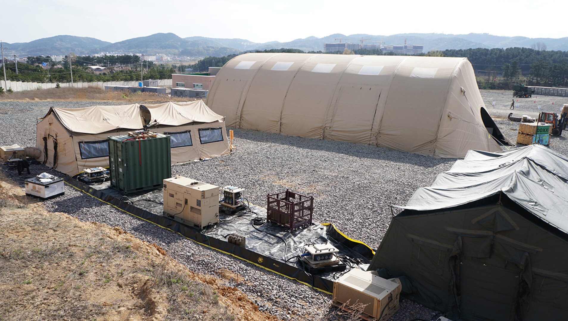 A DLA Distribution Expeditionary deployable warehouse, complete with Distribution Standard System, is ready to support Operation Pacific Reach 2017.