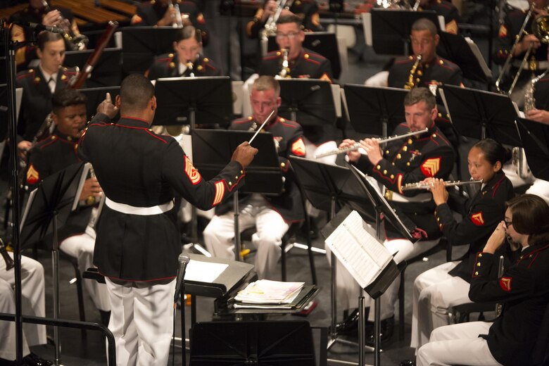 Marine Corps Band New Orleans performed at Hunter College in New York, June 15, 2017. The Band’s performance at Hunter College was the second of three concerts held throughout New York City, June 14-16. (U.S. Marine Corps photo by Lance Cpl. Niles Lee/Released) 
