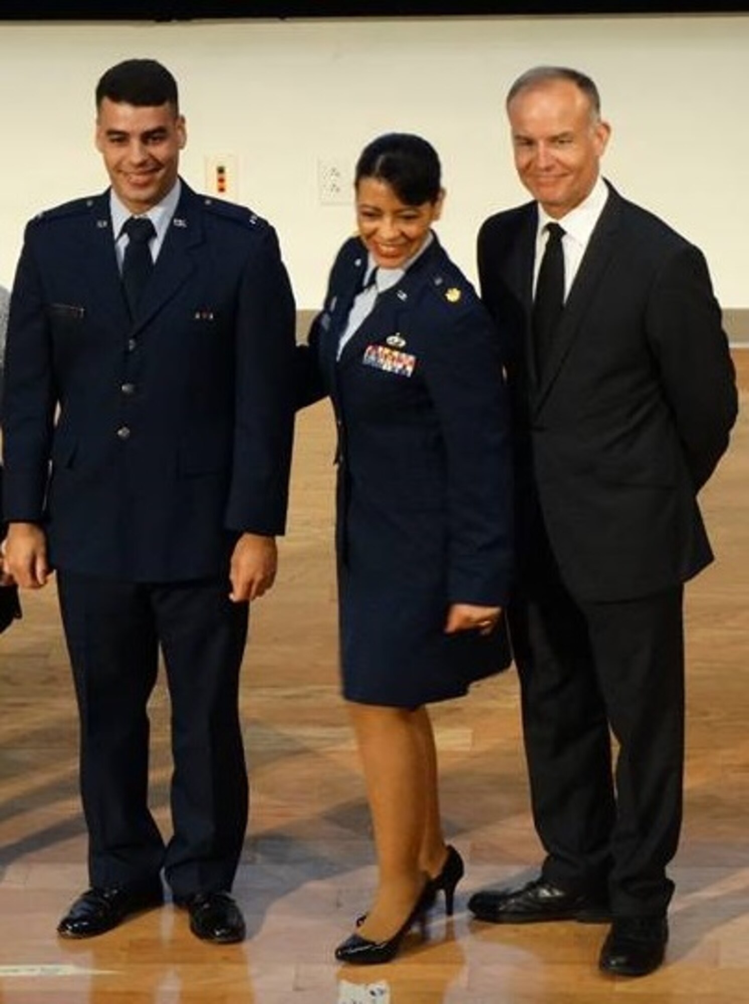2nd Lt. Ben Hambleton stands with his parents, Maj. Roxana Hambleton and Paul Hambleton after his commissioning in Tampa, Fla. (Courtesy photo)