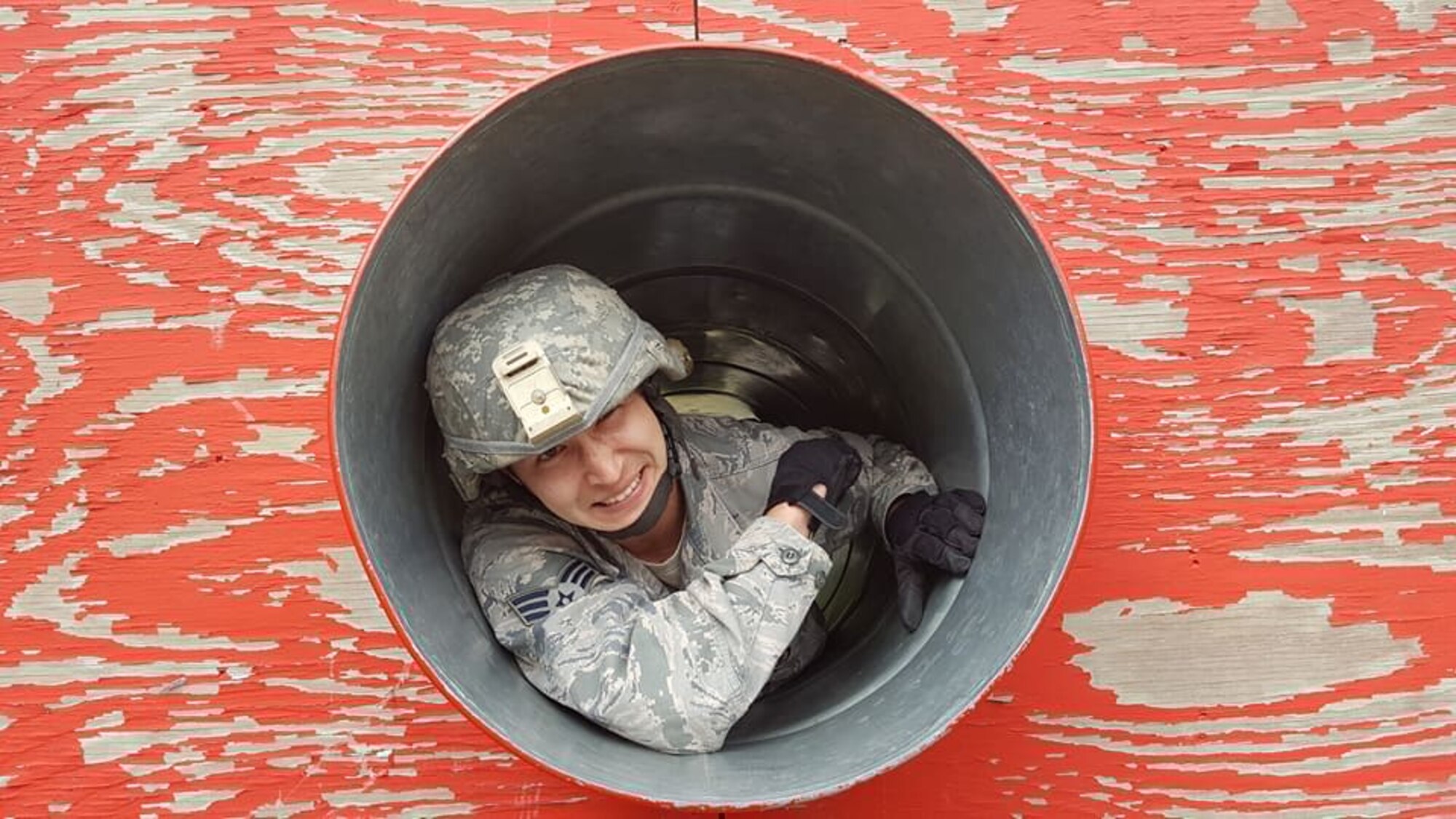 Members of the 934th Security Forces Squadron negotiate the Leadership Reaction Course at Camp Ripley, Minn. June 19 as part of their annual training. (Photo courtesy of Camp Ripley)