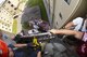 Firefighters from the Pacific Air Forces region lower a Stokes basket over a rail during training at Kunsan Air Base, Republic of Korea, June 8, 2017. The firefighters participated in the Department of Defense Technical Rescue Course where students learned to rescue victims from high rise buildings, water towers, steep terrain and elevators.  (U.S. Air Force photo by Senior Airman Michael Hunsaker/Released)