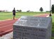 The Drosendahl Memorial stone, recently relocated on the running track at the Air National Guard's I.G. Brown Training and Education Center in East Tennessee, was dedicated by graduates of the Academy of Military Science in memory of Air Force 2nd Lt. Robert H. Drosendahl, a 1972 AMS graduate and a New Jersey Air National Guard officer who died in service to the nation.  Other AMS officers inscribed include Airmen from Ohio, New Mexico, South Carolina, and Kansas. (U.S. Air National Guard photo by Master Sgt. Mike R. Smith)