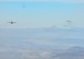 A fleet of C-130 aircraft fly in formation to participate in an exercise outside of Nellis Air Force Base, Nevada, June 10, 2017. The Joint Forcible Entry exercise, known as JFE Vul, is hosted and led by students graduating from the United States Air Force Weapons School twice a year, and tested the ability for various units and aircraft platforms to work together in a contested degraded environment. (U.S. Air Force photo by Staff Sgt. Miles Wilson)