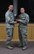 U.S. Air Force Col. David Benson (left), 7th Bomb Wing commander, presents the Air Force Global Strike Command Outstanding Senior Noncommissioned Officer of the Year Award to Senior Master Sgt. Mark Truman (right), 7th Bomb Wing Judge Advocate legal office superintendent, at Dyess Air Force Base, Texas, June 15, 2017. Nine individuals and programs were recognized at the U.S. Air Force and Air Force Global Strike Command levels for the year of 2016. (U.S. Air Force photo by Airman 1st Class Emily Copeland)
