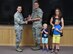 U.S. Air Force Col. David Benson (left), 7th Bomb Wing commander, presents the Air Force International Affairs Exellence Award to Lt. Col. Jake Elsass (center), 7th Component Maintenance Squadron commander, at Dyess Air Force Base, Texas, June 15, 2017. Nine individuals and programs were recognized at the U.S. Air Force and Air Force Global Strike Command levels for the year of 2016. (U.S. Air Force photo by Airman 1st Class Emily Copeland)