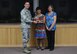 U.S. Air Force Col. David Benson (left), 7th Bomb Wing commander, presents the Air Force Global Strike Command Human Resource Program of the Year Award to Lori Pierce (center), 7th Force Support Squadron human resources chief, and Margery Barton (right), 7th FSS human resources assistant, at Dyess Air Force Base, Texas, June 15, 2017. Nine individuals and programs were recognized at the U.S. Air Force and Air Force Global Strike Command levels for the year of 2016. (U.S. Air Force photo by Airman 1st Class Emily Copeland)