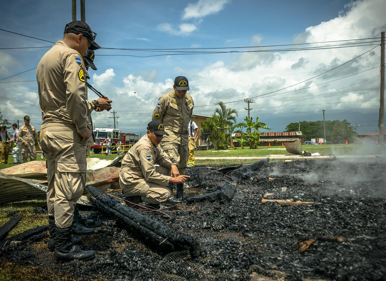 The Siguatepeque and Comayagua Fire Department train with the 612th Air Base Squadron on fire inspecting. The 612th ABS Fire Department host a public fire training at Soto Cano Air Base, June 16, 2017. 