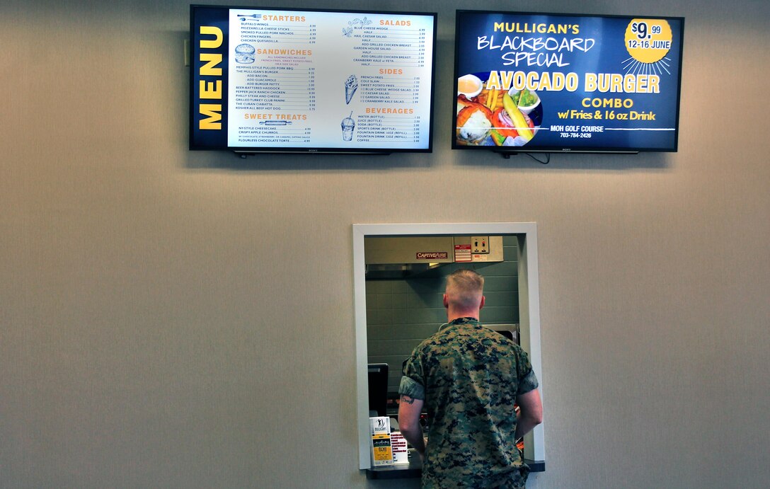 Where some might miss the views of the inside of Mulligan's kitchen, a wall with a pick-up/order window has been placed within newly renovated bar and grills so patrons may enjoy the peaceful ambiance of restaurant style dining.