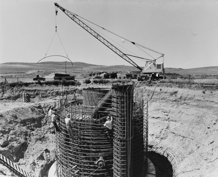 A Minuteman launch facility under construction, circa 1962. (Photo courtesy Library of Congress)