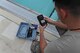 Airman 1st Class Michael Mannarino, 14th Medical Operations Squadron Bioenvironmental Technician, reads a device used to read the pH level in water June 21, 2017, at Columbus Air Force Base, Mississippi. The Bioenvironmental Flight uses a range of tools to test water, air and soil for hazardous materials. (U.S. Air Force photo by Airman 1st Class Beaux Hebert)