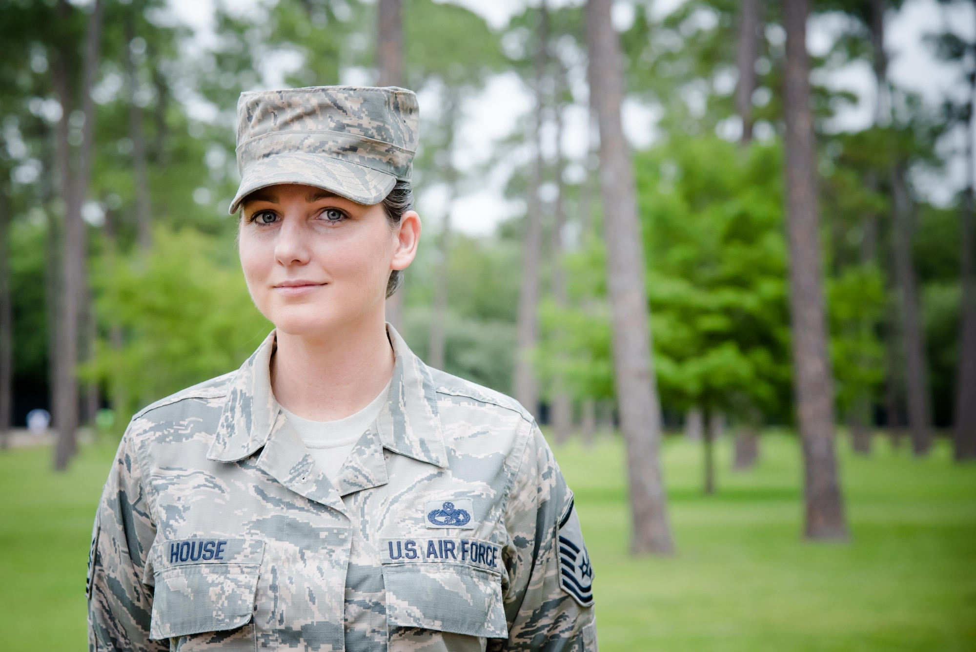 Master Sgt. Sara House, 403rd Developmental and Training Flight coordinator, poses for a photo June 6, 2017 at Keesler Air Force Base, Mississippi. (U.S. Air Force photo/Staff Sgt. Heather Heiney)