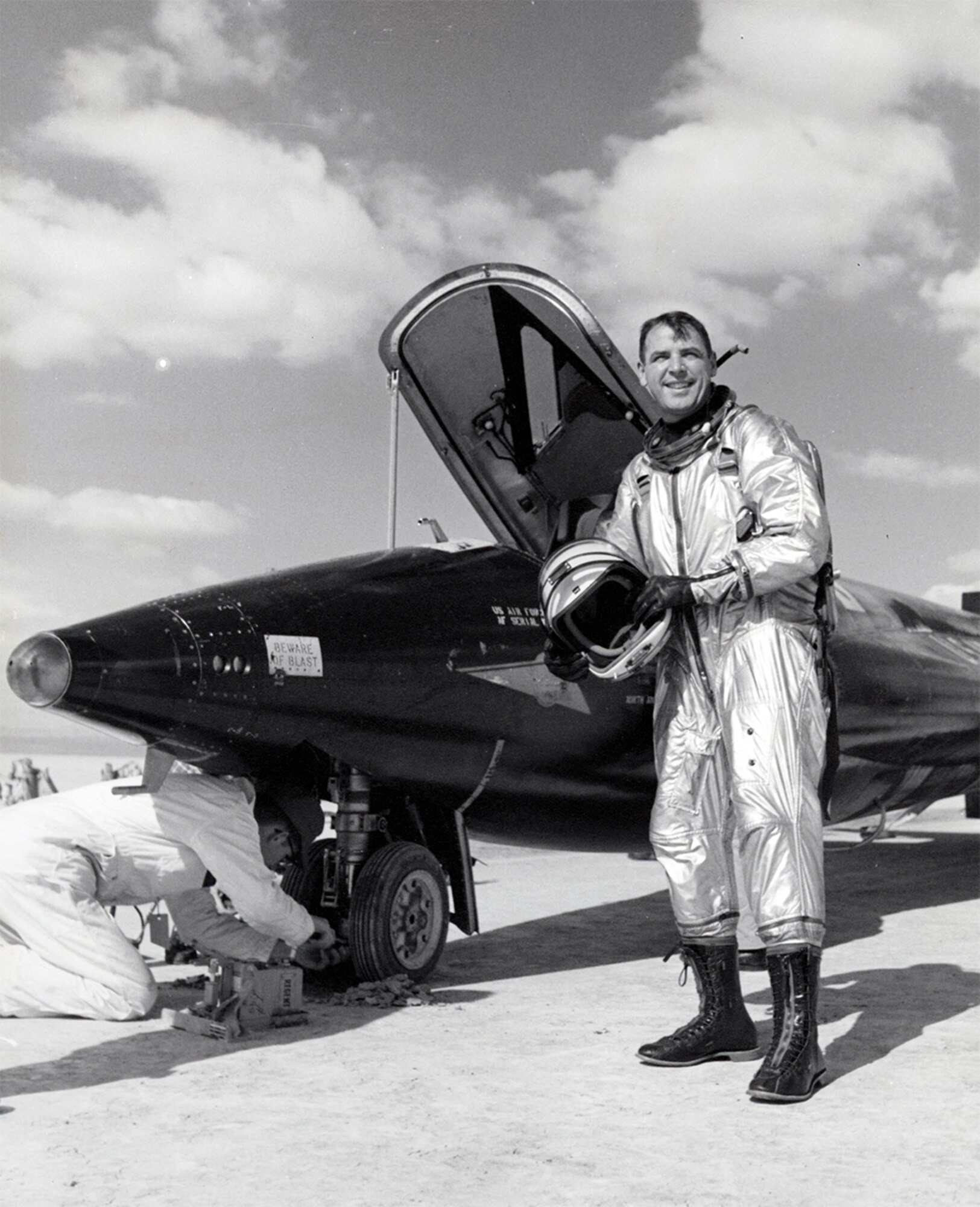 On June 23, 1961 Major Robert M. White became the first person to exceed Mach 5 when he flew the X-15 to a speed of Mach 5.27 (3,603 mph). 