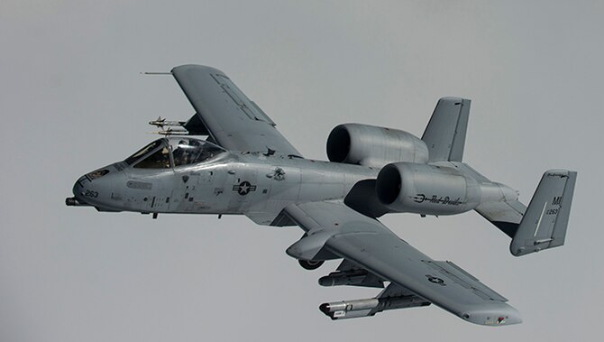 A U.S. Air Force A-10C Thunderbolt II approaches a KC-135 Stratotanker during RED FLAG-Alaska 17-2 June 16, 2017, at Eielson Air Force Base, Alaska. RED FLAG-Alaska provides an optimal training environment in the Indo-Asia Pacific Region and focuses on improving ground, space, and cyberspace combat readiness and interoperability for U.S. and international forces. (U.S. Air Force photo by Staff Sgt Douglas Ellis)
