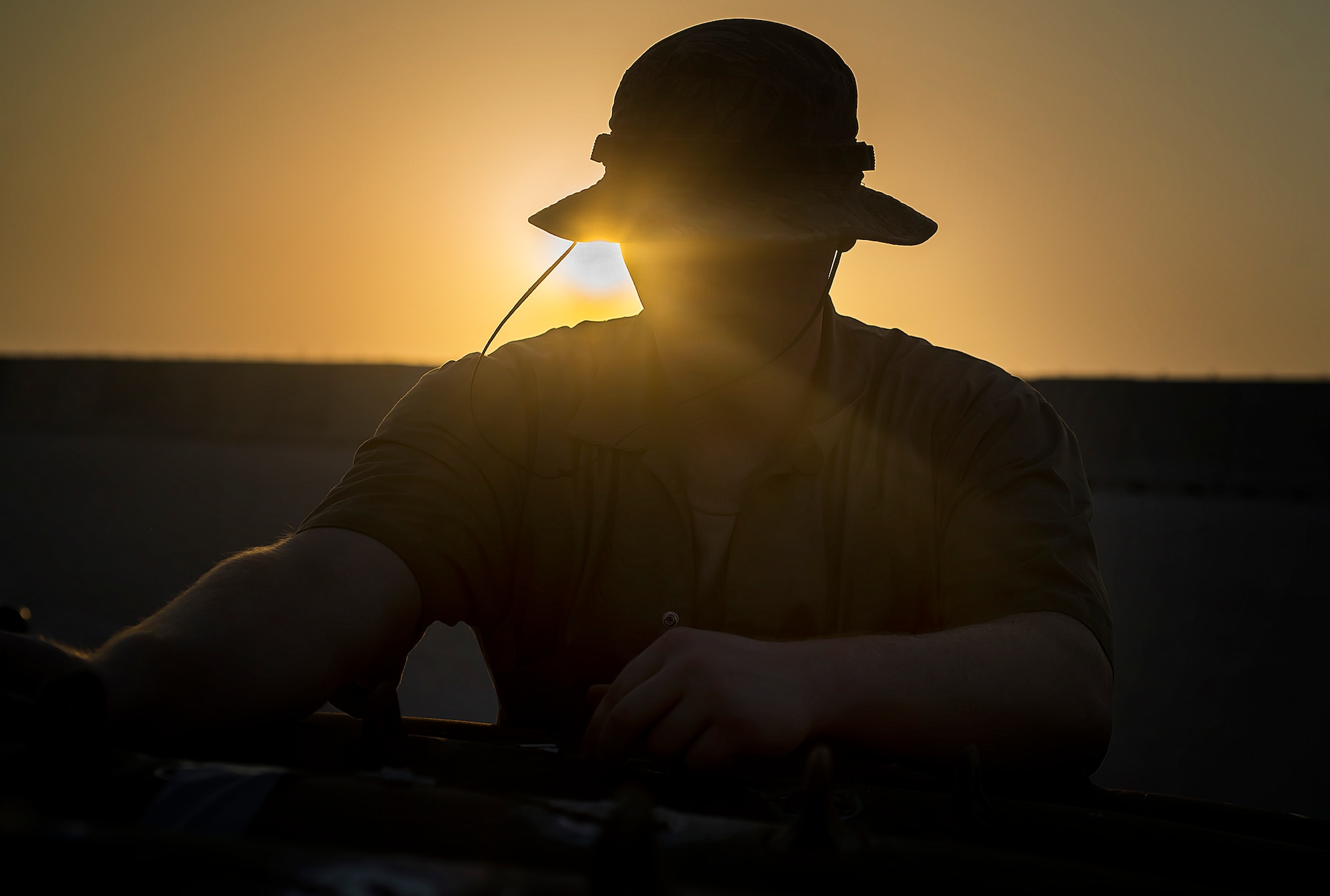 A munitions technician, assigned to the 23rd Expeditionary Aircraft Maintenance Unit, prepares to load munitions on a B-52 Stratofortress assigned to the 23rd Expeditionary Bomb Squadron at an undisclosed location in Southwest Asia, June 15, 2017. The 23rd EAMU provided the 400th consecutive sortie without a maintenance cancellation on the day the 23rd EBS celebrated the 100th anniversary of the unit. (U.S. Air Force photo by Staff Sgt. Trevor T. McBride) 
