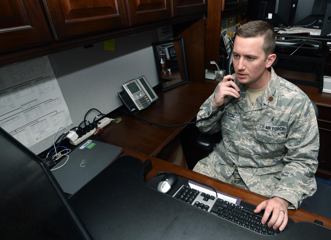 Maj. S. Brint Carlton, an Individual Mobilization Augmentee vacancy with the Air Force Medical Operations Center at the Pentagon, Washington, D.C., is also the county judge in Orange County, Texas.