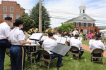 The Virginia National Guard's 29th Division Band provides music June 24, 2017, In Madison, Virginia, for a ceremony dedicating a new historical highway marker honoring a Medal of Honor recipient born in the county. The marker recognizes U.S. Army Cpl. Clinton Greaves and his act of "extraordinary heroism" during a U.S. cavalry fight with Apache Indians on Jan. 24, 1877, in the Florida Mountains of New Mexico. 