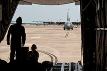 U.S. Air Force Reserve Staff Sgt. Michael Hopson, loadmaster, 327th Airlift Squadron, pulls a ramp support device, or as it is affectionately known, a “milk stool,” from the bay of a C-130J Super Hercules at Little Rock Air Force Base, Ark., June 15, 2017. Milk stools are used to support the ramp when loading any cargo weighing more than 2,000 pounds into the aircraft. (U.S. Air Force photo by Master Sgt. Jeff Walston/Released)