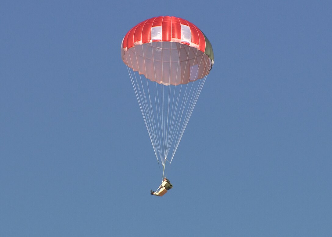 Test team looks at new parachute for ACES II ejection seat