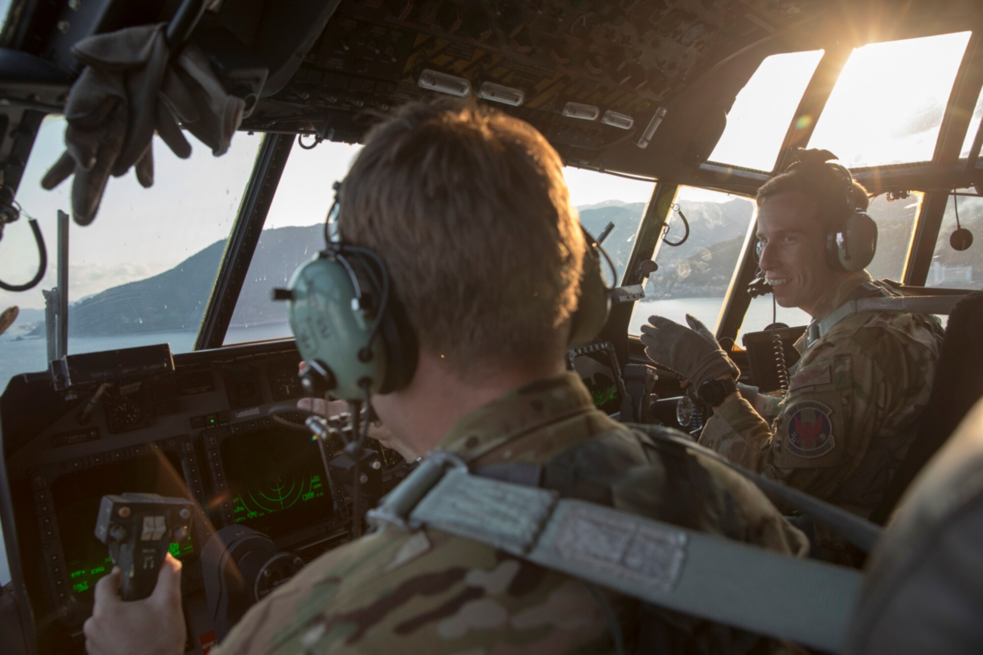 U.S. Air Force MC-130H Combat Talon II crew members conduct a low-level flight near the Izu Peninsula, Japan, June 15, 2017, during Exercise Teak Jet. Exercise Teak Jet is a joint combined exchange training (JCET) focused on improving interoperability between the U.S. Air Force and Japan Air Self-Defense Force. (U.S. Air Force photo by Yasuo Osakabe)