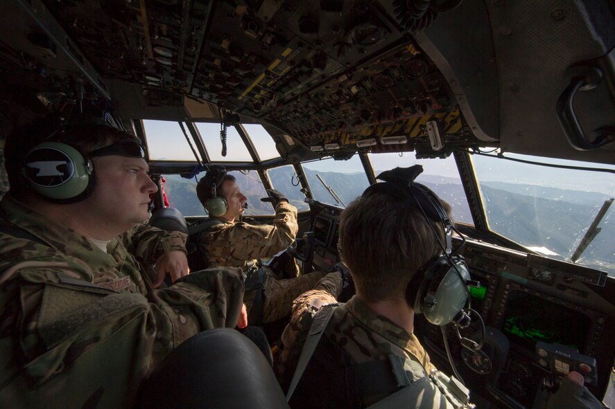 U.S. Air Force MC-130H Combat Talon II crew members with the 353rd Special Operations Group fly over terrains in Toyama prefecture, Japan, June 19, 2017, during Exercise Teak Jet. U.S. Air Force MC-130H Combat Talon II crew members conducted training missions including airdrop, low-level flights, and helicopter air refueling. (U.S. Air Force photo by Yasuo Osakabe)
