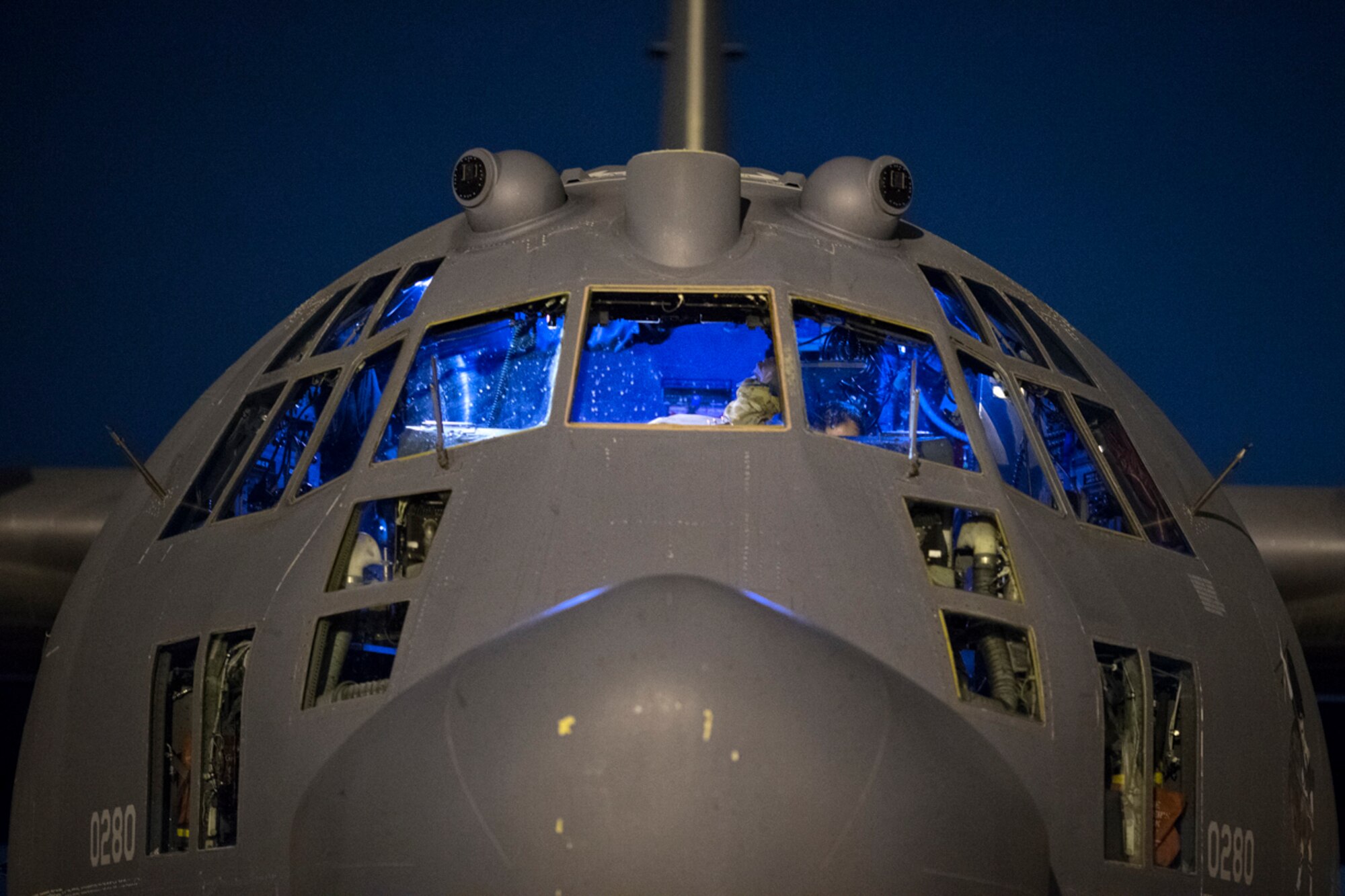 A U.S. Air Force MC-130H Combat Talon II assigned to the 353rd Special Operations Group sits on the flightline after completing a mission during Exercise Teak Jet at Yokota Air Base, Japan, June 19, 2017. Exercise Teak Jet is a joint combined exchange training (JCET) focused on improving interoperability between U.S. Air Force and Japan Air Self-Defense Force. (U.S. Air Force photo by Yasuo Osakabe)