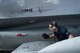 U.S. Air Force Lt. Col. Ryan Ley, fighter pilot assigned to the 14th Fighter Squadron prepares for a flight on an F-16 during RED FLAG-Alaska 17-2 June 16, 2017, at Eielson Air Force Base, Alaska. RED FLAG-Alaska provides an optimal training environment in the Indo-Asia Pacific Region and focuses on improving ground, space, and cyberspace combat readiness and interoperability for U.S. and international forces.  (U.S. Air Force photo by Airman 1st Class Haley D. Phillips)