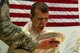 U.S. Air Force Lt. Col. Joshua Kubacz, 52nd Operations Support Squadron commander, smiles before receiving a pie in the face during the commander’s parachute shop familiarization tour at Spangdahlem Air Base, Germany, June 23, 2017. Airman from the 52nd OSS aircrew flight equipment section, demonstrated how to pack parachutes to leadership before having them compete with each other to avoid a pie to the face. (U.S. Air Force photo by Senior Airman Preston Cherry)