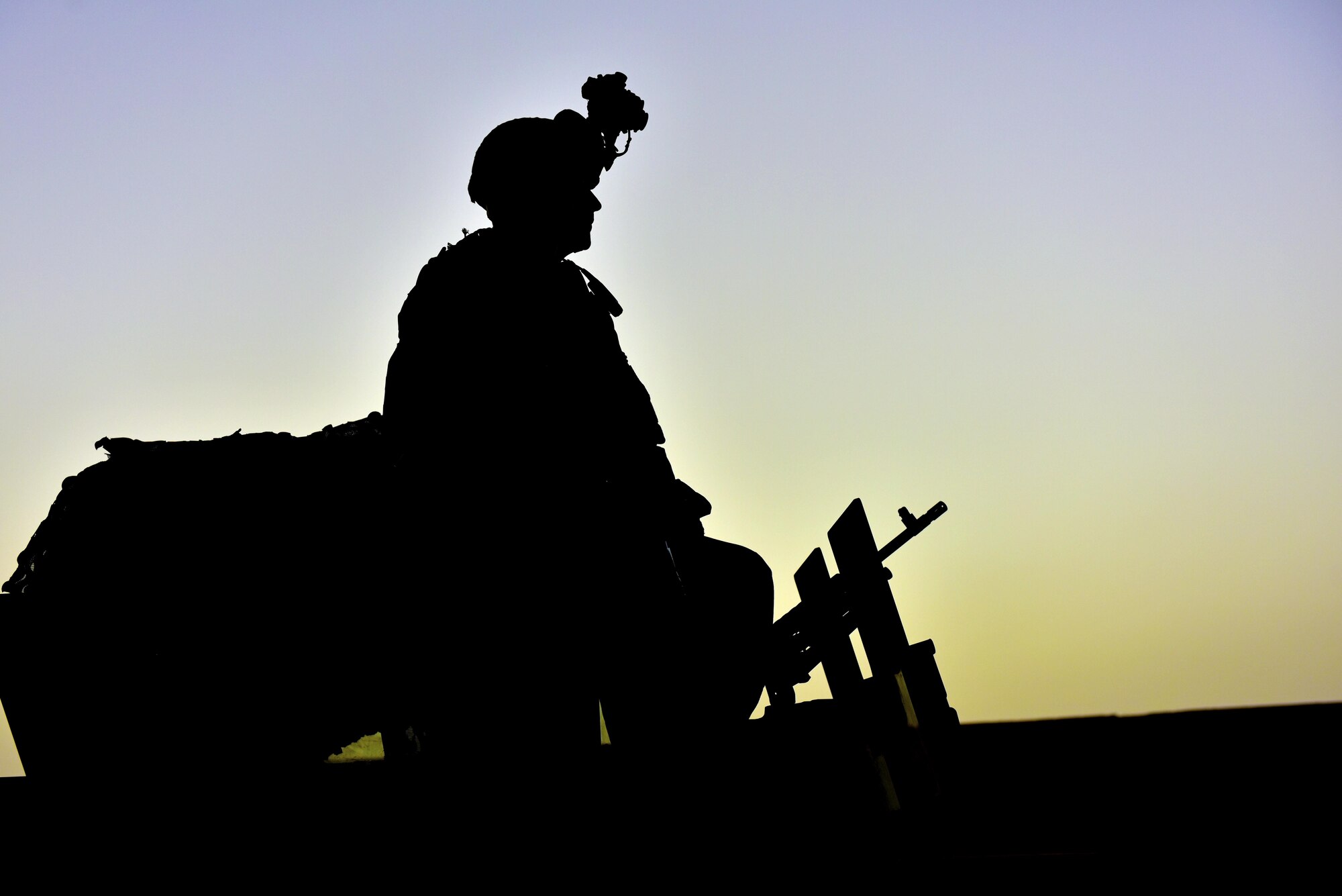 Master Sgt. Michael Reed, 443d Expeditionary Security Forces Squadron acting commander, observes his Airmen during scanirio training June 22, 2017, at Al Asad Airbase, Iraq. Security forces mission at Al Asad is to provide flightline security, entry control, base defense operations and close boundary sentry duty which enables Coalition and joint partners to carry out operations.(U.S. Air Force photo by Senior Airman Ramon A. Adelan)