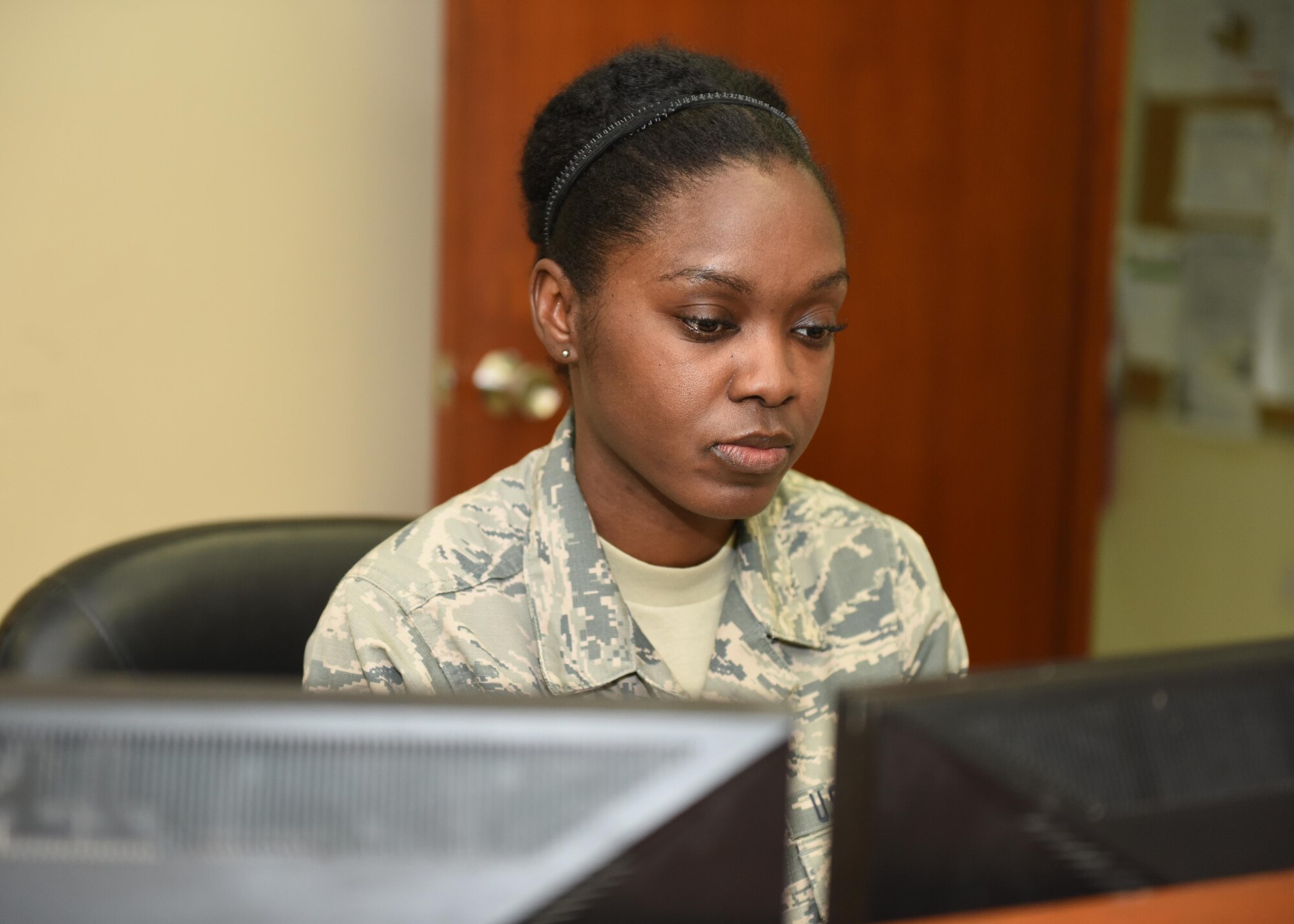 ROCK SOLID WARRIOR: This week's Rock Solid Warrior is Staff Sgt. Marc Ferguson, the Command Support Staff Administrator with the 386th Expeditionary Logistics Readiness Squadron, deployed from Homestead Air Reserve Base, Fla. The Rock Solid Warrior program is a way to recognize and spotlight the Airmen of the 386th Air Expeditionary Wing for their positive impact and commitment to the mission. (U.S. Air Force photo by Tech. Sgt. Jonathan Hehnly)