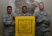 (From left) Airman 1st Class Anish Chauhan, a water and fuel systems management journeyman of the 509th Civil Engineer Squadron (CES), Senior Airman Sukh Bhandari, an aerospace ground equipment journeyman of the 509th Maintenance Squadron and Senior Airman Shane Hoag, a water and fuel systems management journeyman of the 509th CES stand with a Mount Everest map at Whiteman Air Force Base, Mo., June 12, 2017. The three Airmen hiked approximately 17,500 feet to Mount Everest South Base Camp in May 2017, which helped them maintain physical and mental fitness. (U.S. Air Force photo by Airman Taylor Phifer)