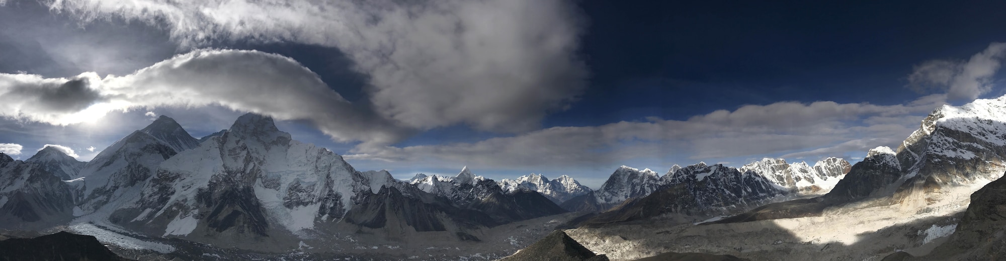 A panoramic view of Mount Everest on May 21, 2017. Mount Everest is Earth’s highest mountain, its peak is 29,030 feet above sea level. (courtesy photo)