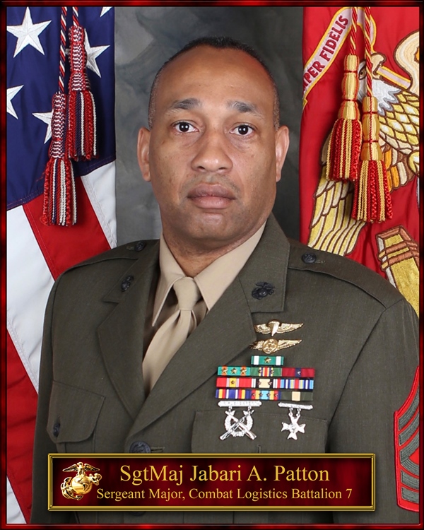 Sergeant Major Jabari A Patton 1st Marine Logistics Group Leaders