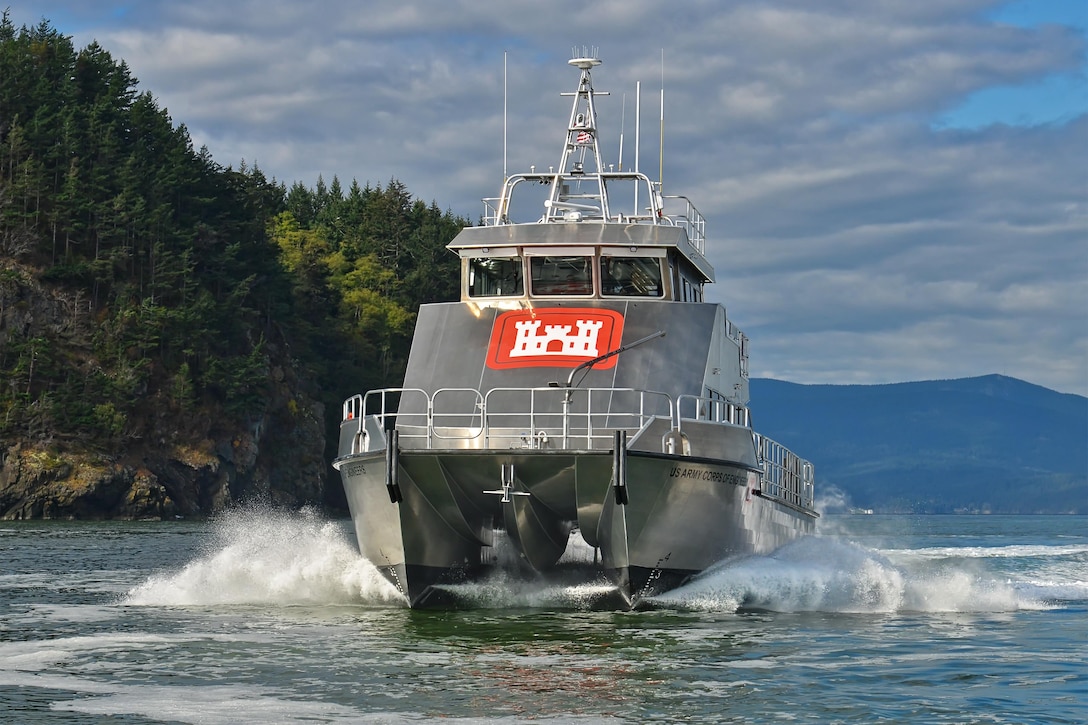 The USACE Marine Design Center oversaw construction of the USACE Survey Vessel H.R. SPIES for the USACE Philadelphia District. The vessel will be used to survey the federal channel of the Delaware River & Bay and the Chesapeake & Delaware Canal. 