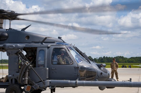 Col. Thomas Kunkel, 23d Wing commander, prepares for take-off during his fini-flight, June 27, 2017, at Moody Air Force Base, Ga. The fini-flight is a long-standing Air Force tradition that occurs when a pilot departs from the base. Upon completion of their final flights, military aviators are hosed down with water or champagne by their family and friends before they depart their unit. (U.S. Air Force photo by Airman 1st Class Lauren M. Sprunk)