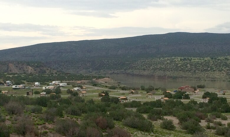 View of the campground at Cochiti Lake.