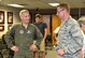Capt. Ryan Ruddy, 308th Rescue Squadron combat rescue officer, discusses the Guardian Angel pararescue mission with Maj. Gen. Vincent Mancuso, right, Air Staff deputy director, Pentagon, June 23, 2017 at Patrick Air Force Base, Florida. The general spent the day with the 920th Rescue Wing touring some of its units and visiting with HC-130 and HH-60G aviators and maintainers. (U.S. Air Force photo/Tech. Sgt. Lindsey Maurice)