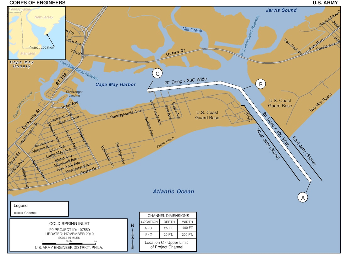 Cold Spring Inlet Project Index Map