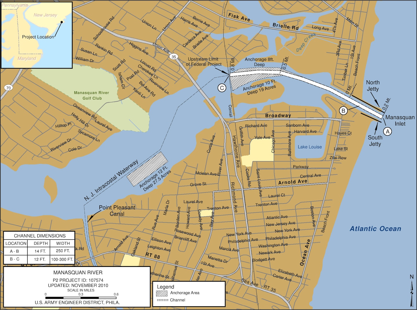 Manasquan River Project Index Map