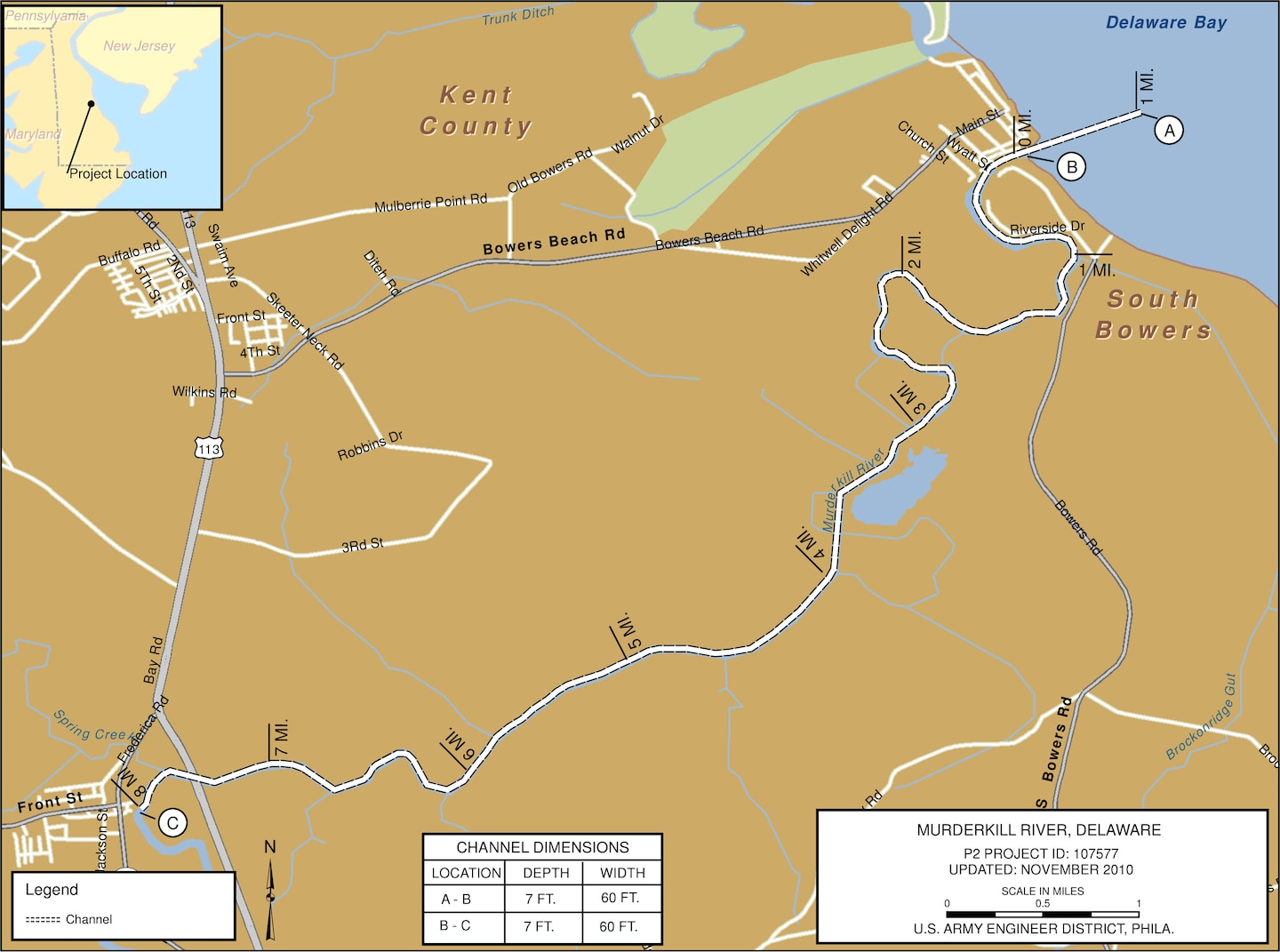 Murderkill River Project Index Map