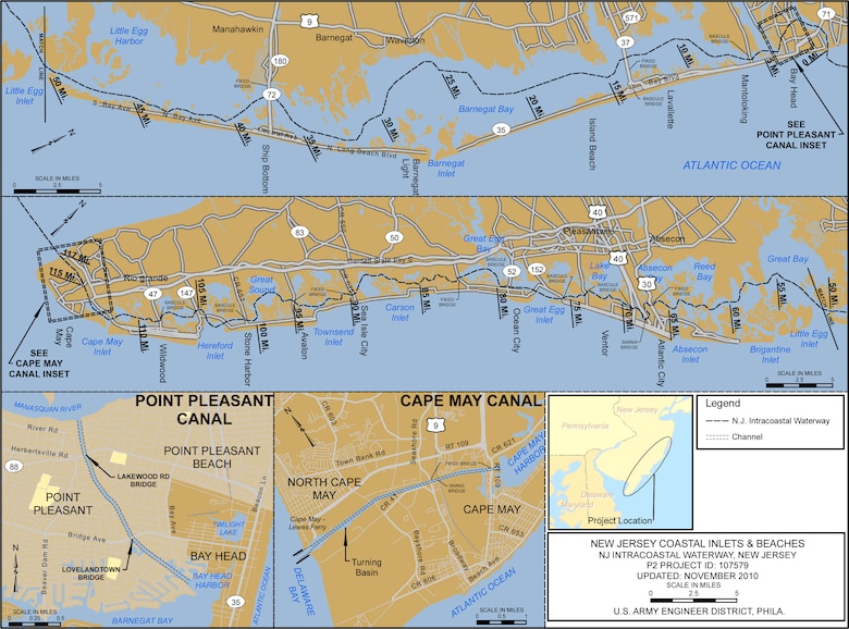 New Jersey Intracoastal Waterway Project Index Map
