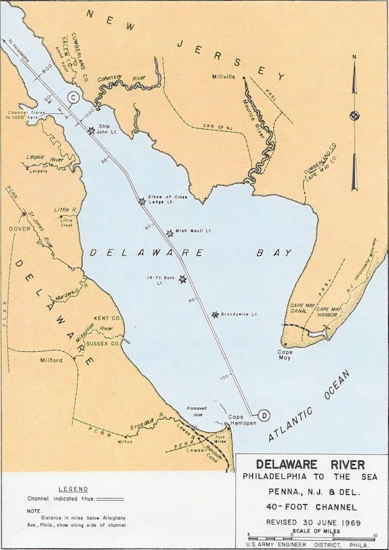 Delaware River, Philly to Sea Bay Portion Project Index Map